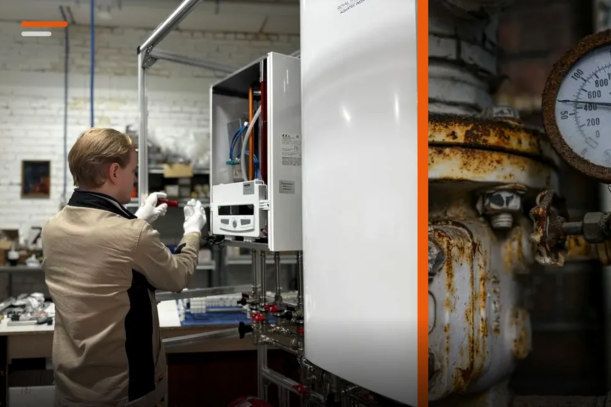 Heating-system inspection and pressure diagnostics for emergency boiler repair