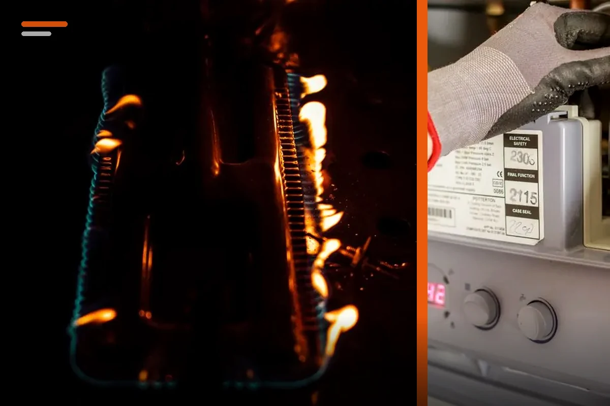 Gas burner flame and boiler controls for gas and combi boiler service